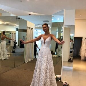 Authentic NWT Blush Couture By Hayley Paige Wedding Dress Marrakesh Beaded Gown